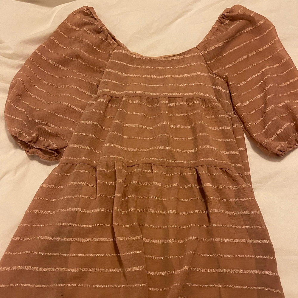 Bytogether Nude Brown Dress